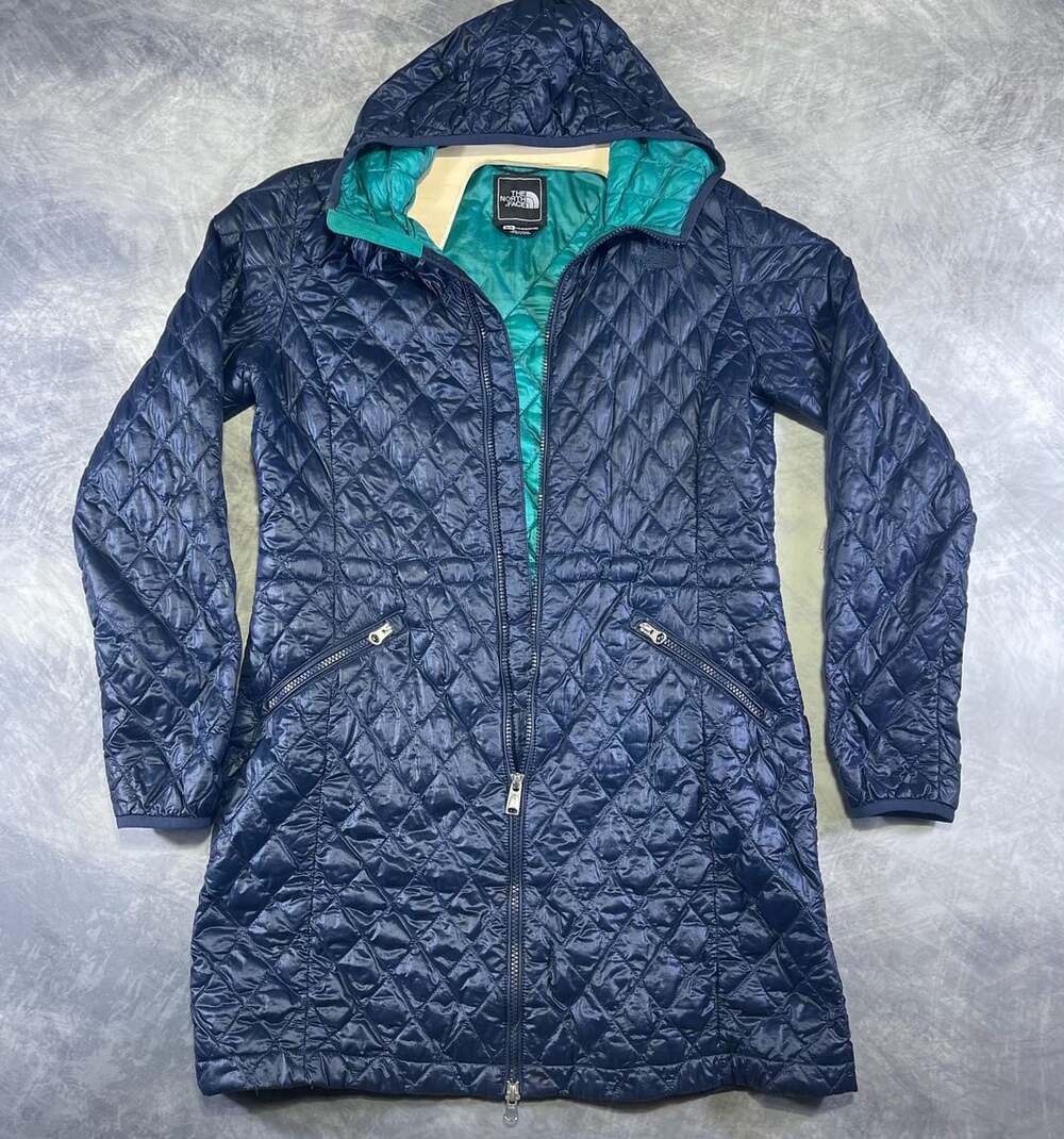The North Face Thermoball Hooded Parka Size M Navy Blue Quilted Jacket